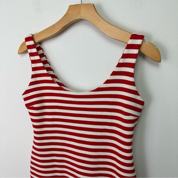 ZARA Sleeveless Knit Striped Bodycon Mini Dress Medium - Picture 2 of 4